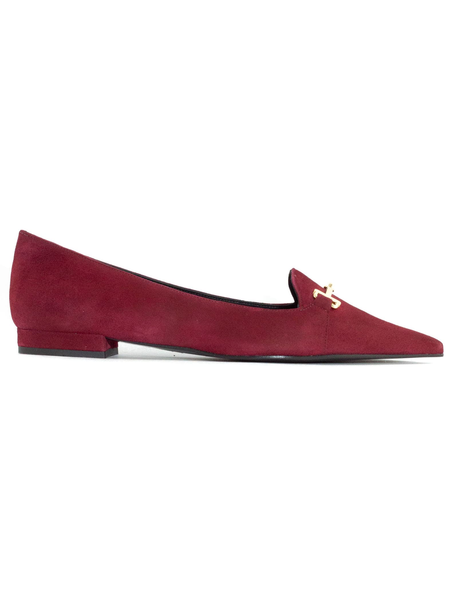 Shop Roberto Festa Bordeaux Suede Argia Loafer