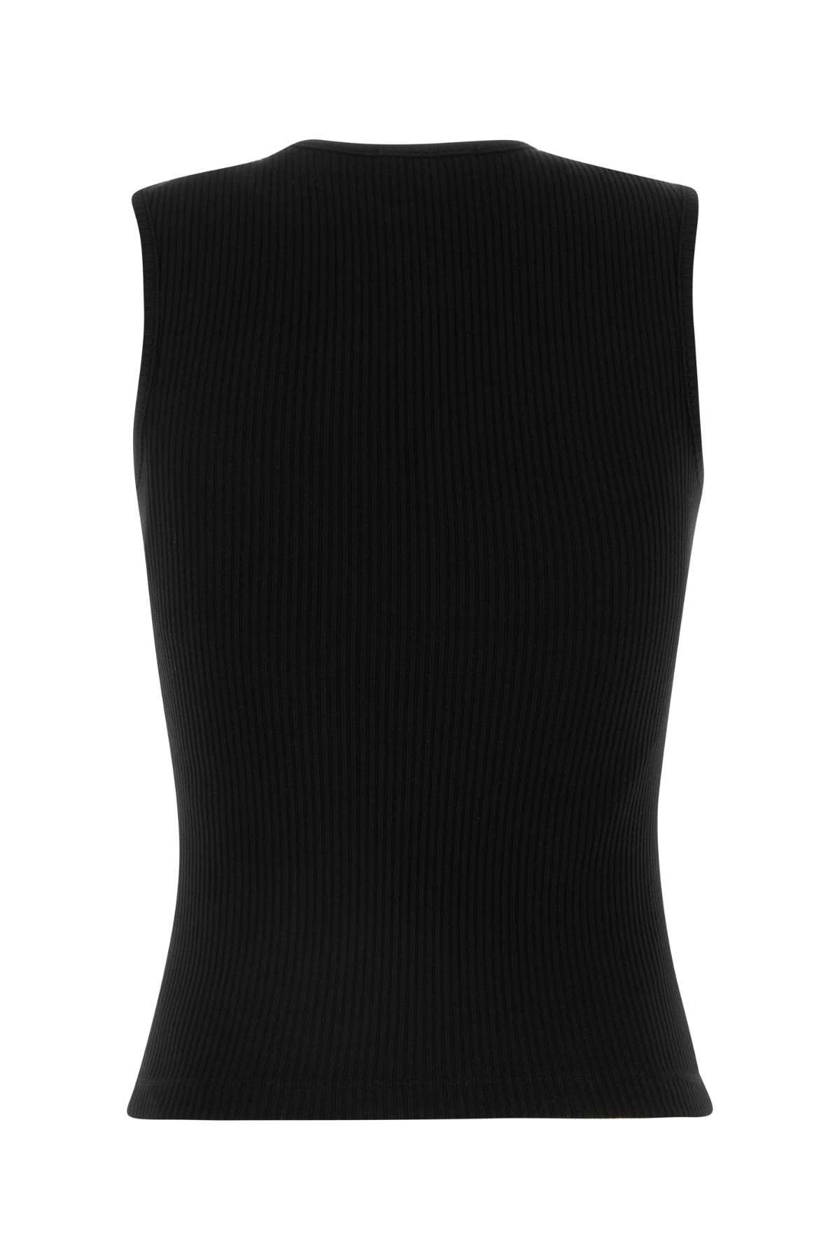 Agolde Black Stretch Lyocell Blend Binx Tank Top In Black