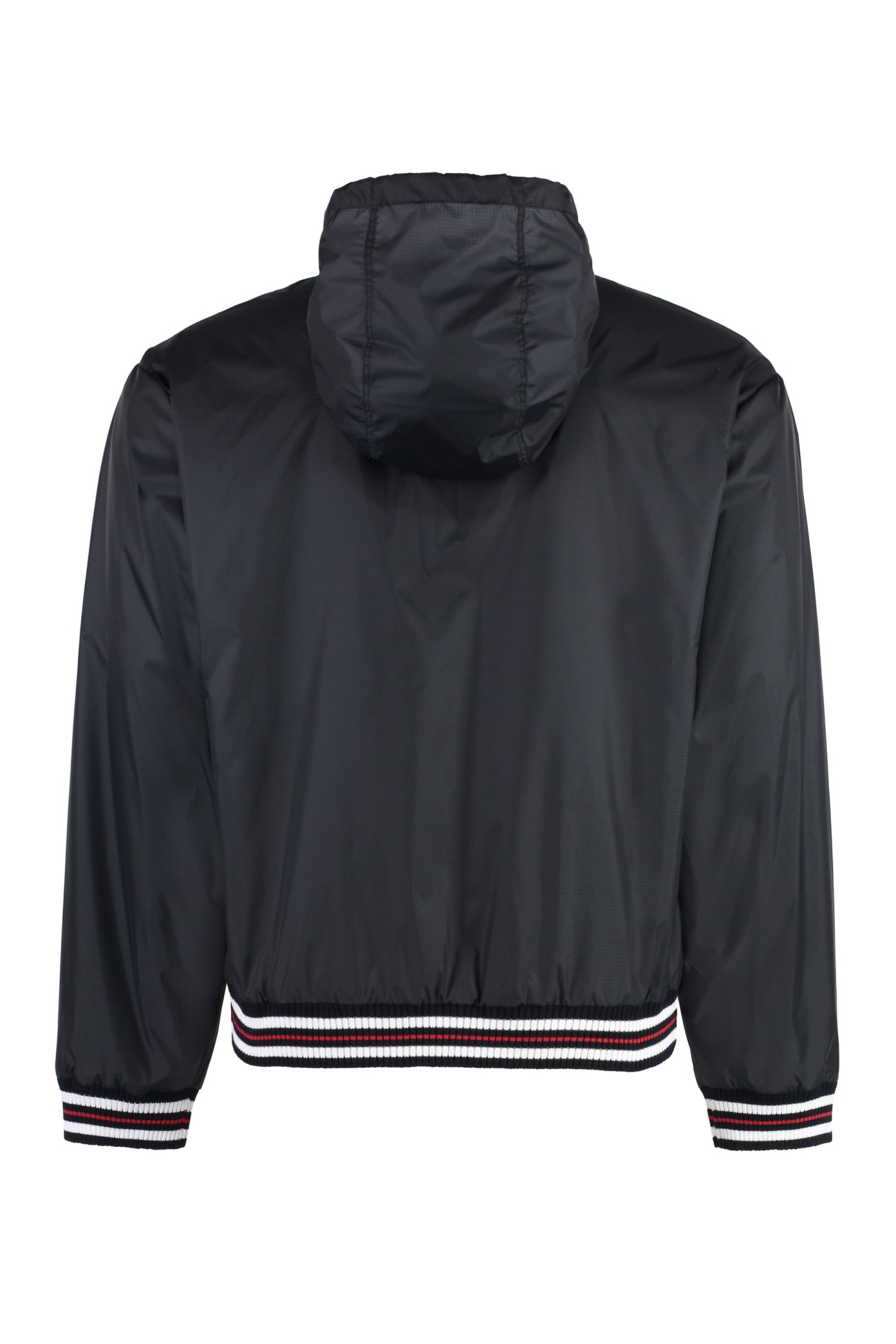 Shop Thom Browne Nylon Bomber Jacket In Blue