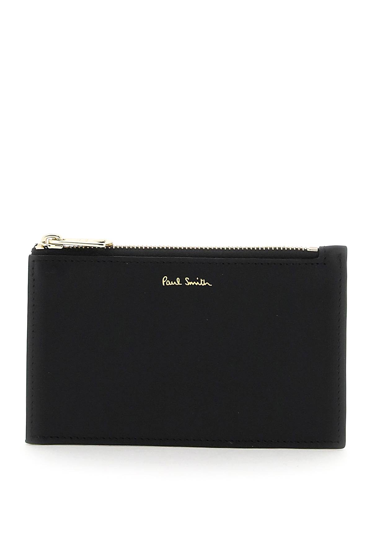 Shop Paul Smith Signature Stripe Leather Card Holder In Black