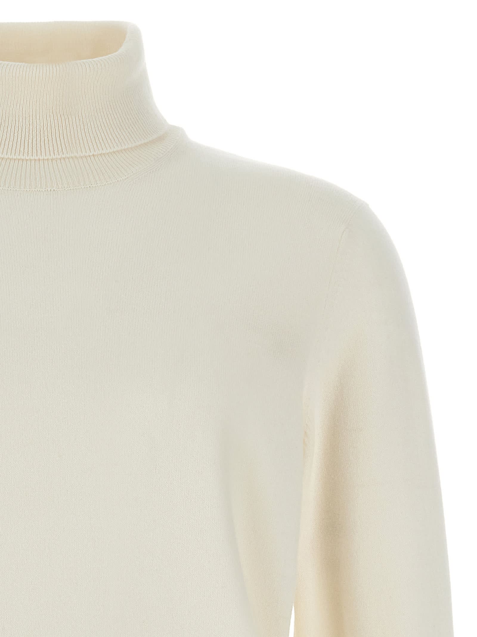 Shop Brunello Cucinelli Cashmere Turtleneck Sweater In Panamanebbia