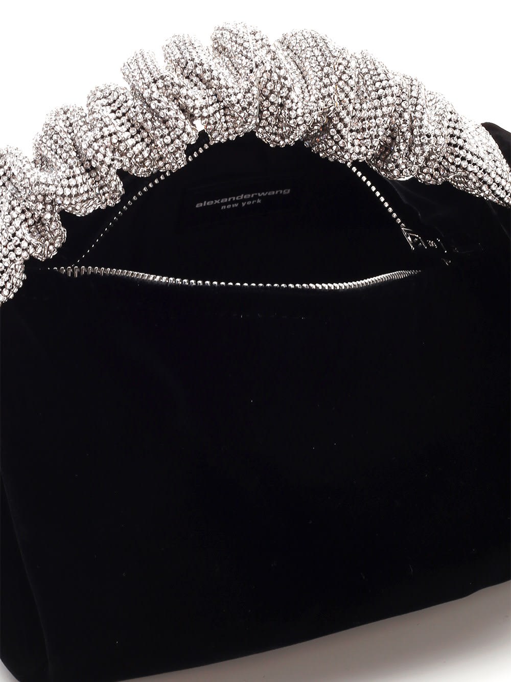 Shop Alexander Wang Mini Scrunchie Hand Bag In Black