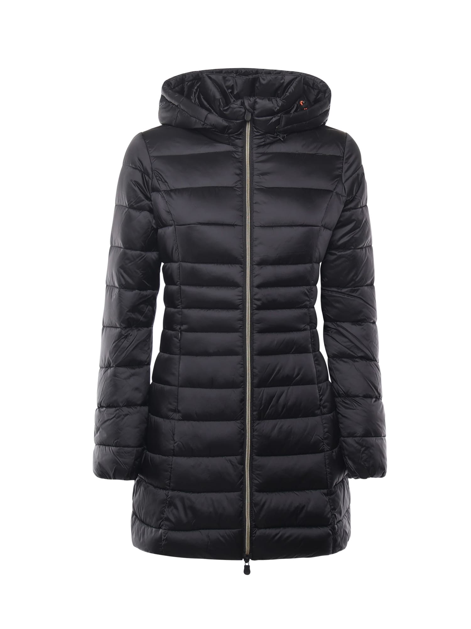 Save The Duck Hoodie Zip-up Parka Coat In Black