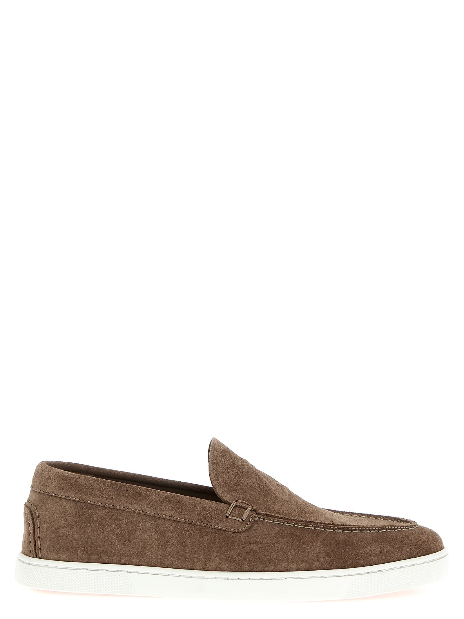 Christian Louboutin Varsiboat Flat Loafers In Brown