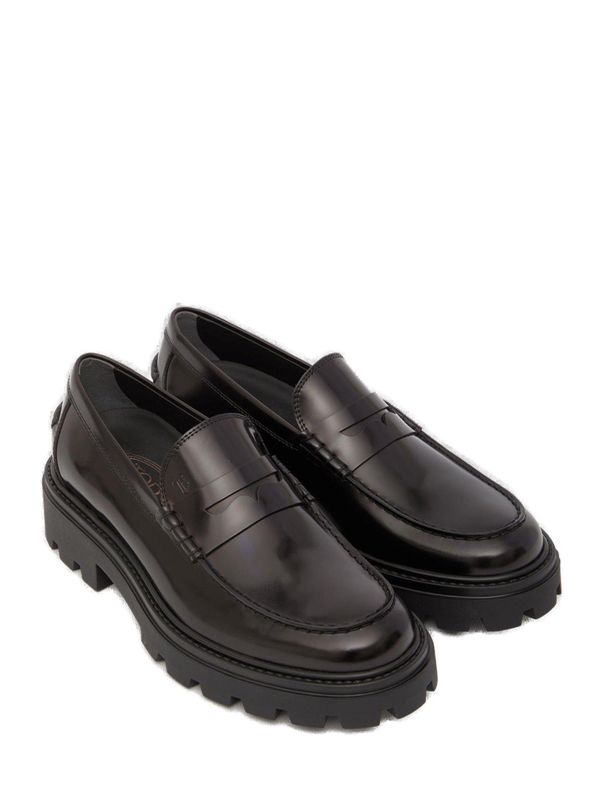 Shop Tod's Moccasin Slip-on Loafers In Black