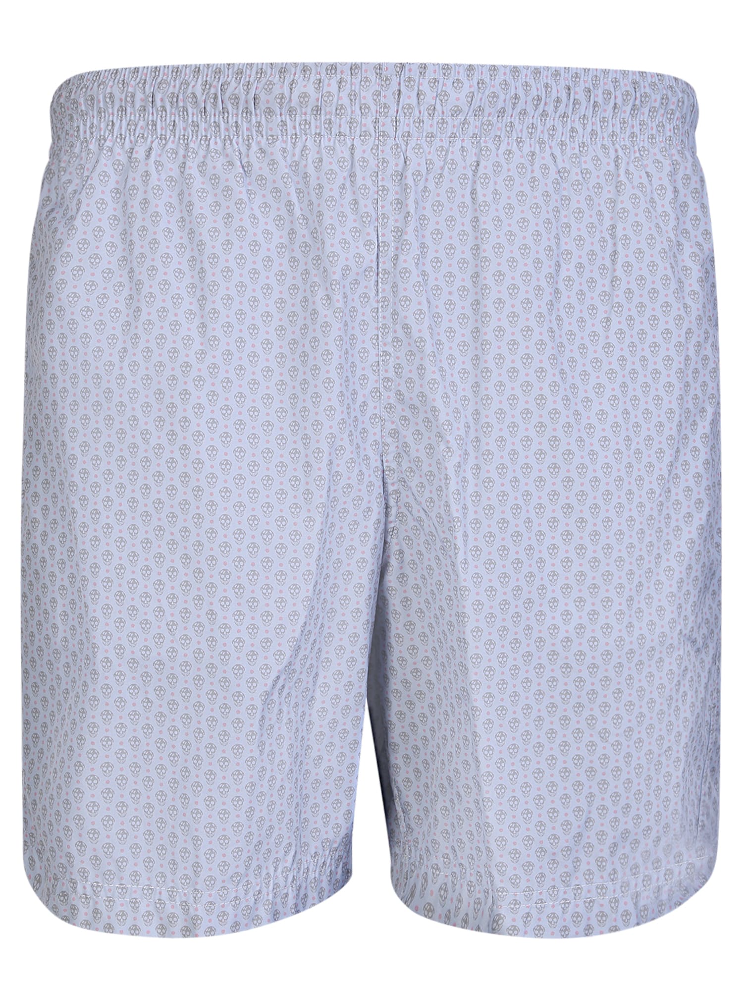 Shop Alexander Mcqueen Skull Pattern Swim Shorts In Blue