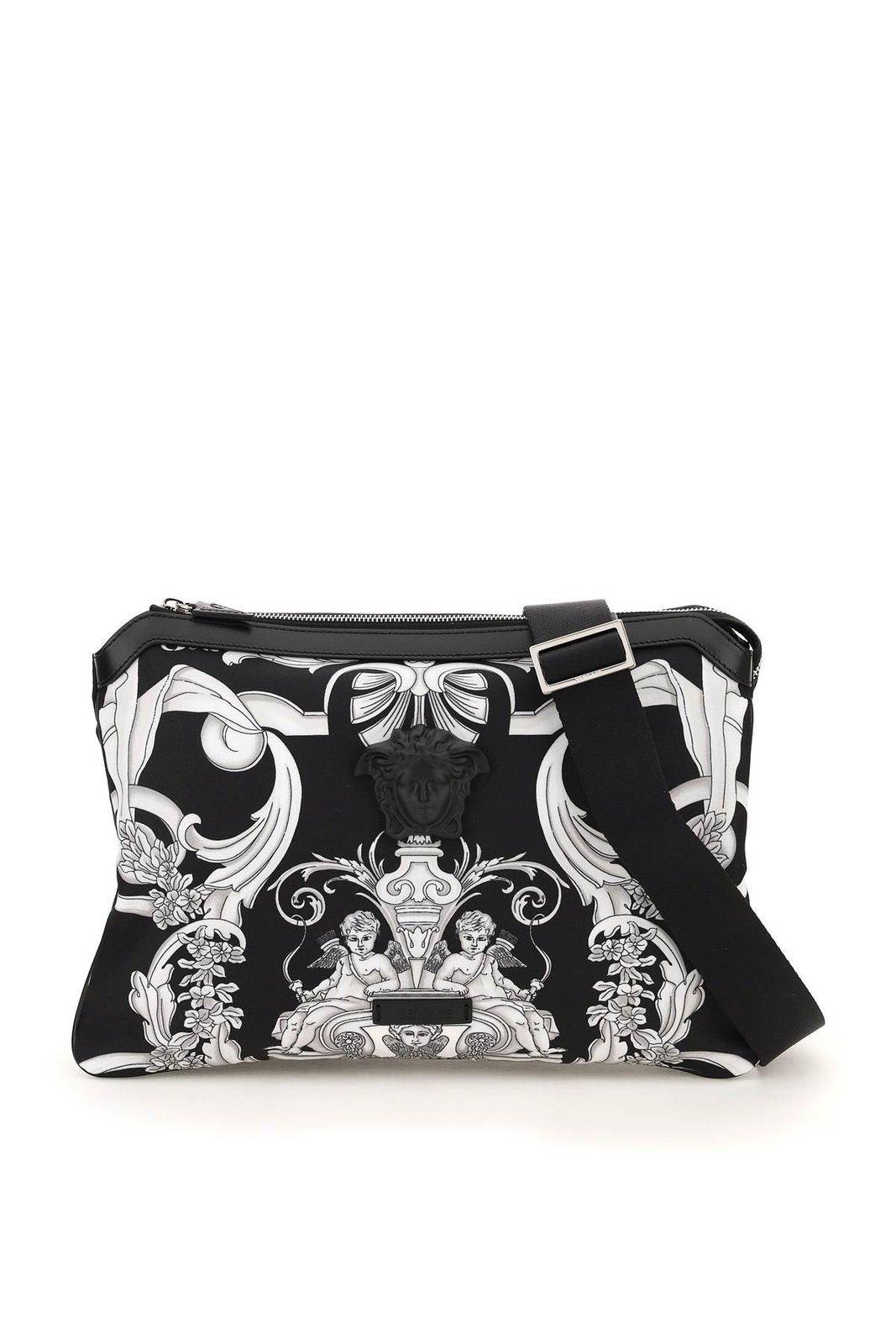 Versace Baroque Pattern Zipped Shoulder Bag