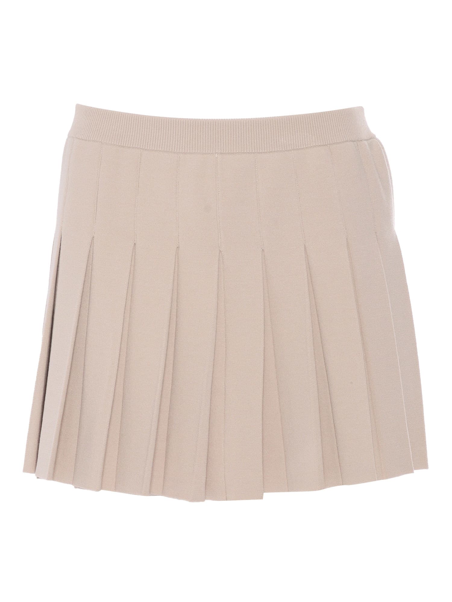 Shop Max Mara Mino Beige Knitted Skirt