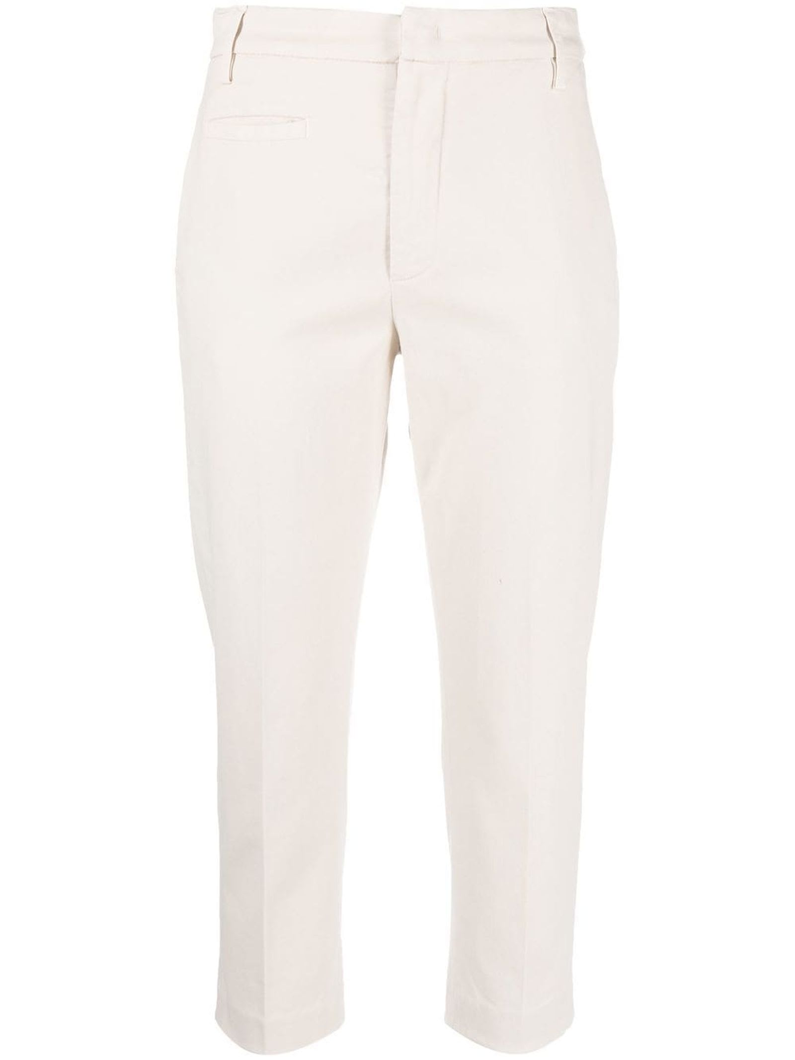 Dondup Light Beige Cotton-lyocell Blend Trousers