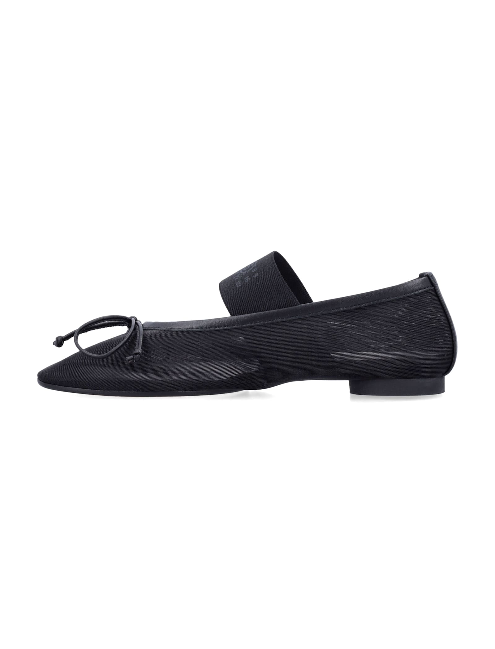Mm6 Maison Margiela Anatomic Numeric Ballerinas In Black