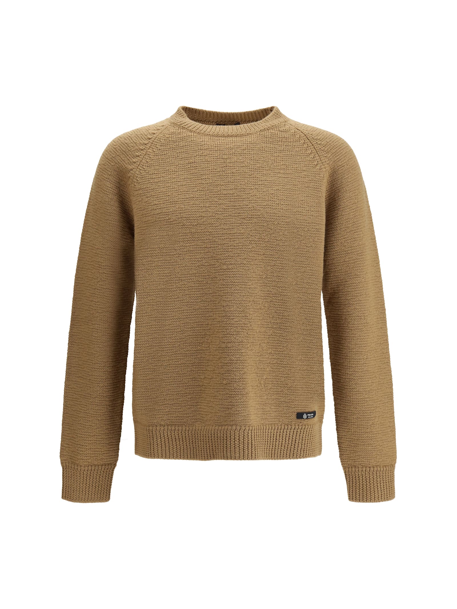 Prada Wool Crew-neck Sweater In Nude