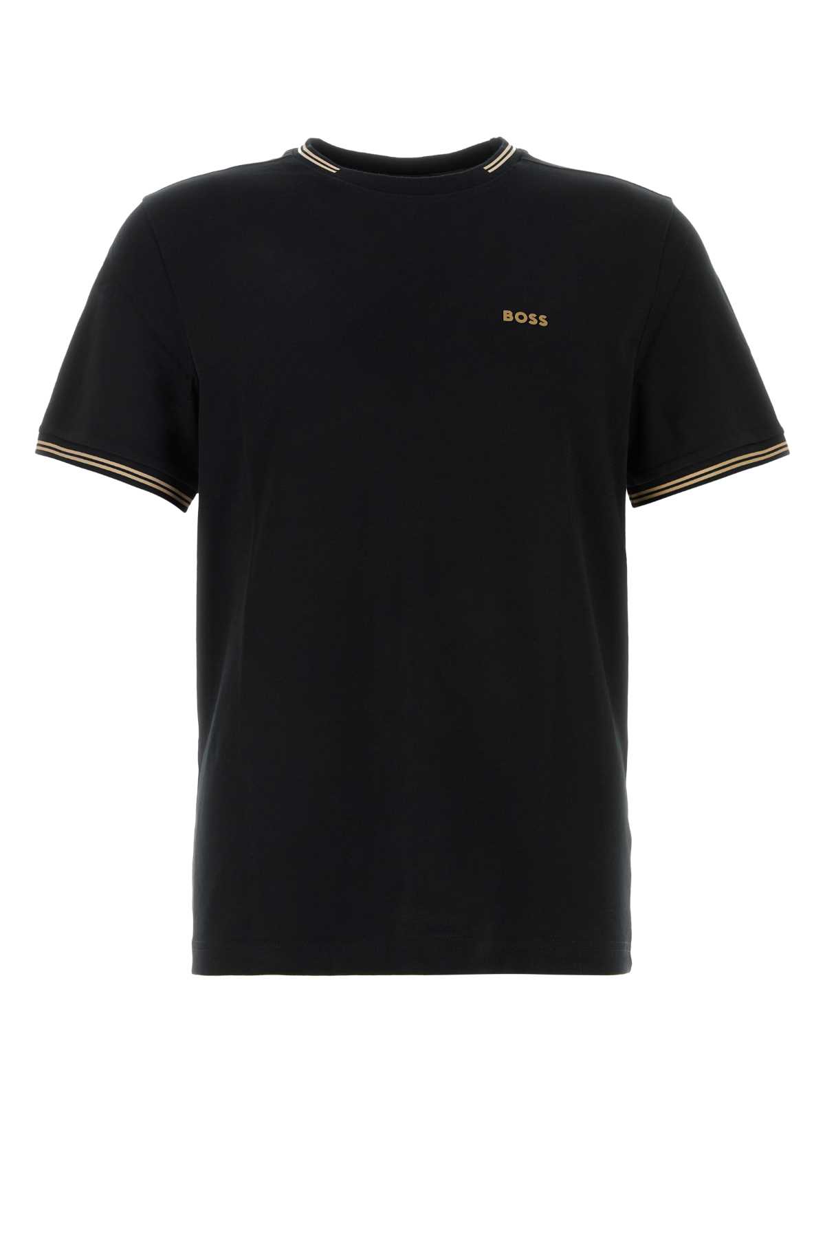 Black Stretch Cotton T-shirt