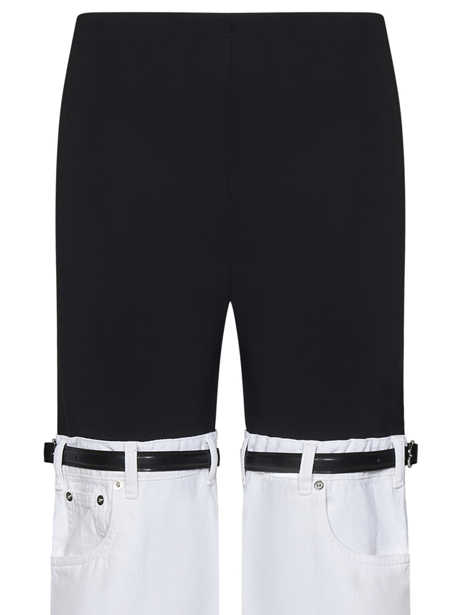 Shop Coperni Hybrid Trousers In Black/white