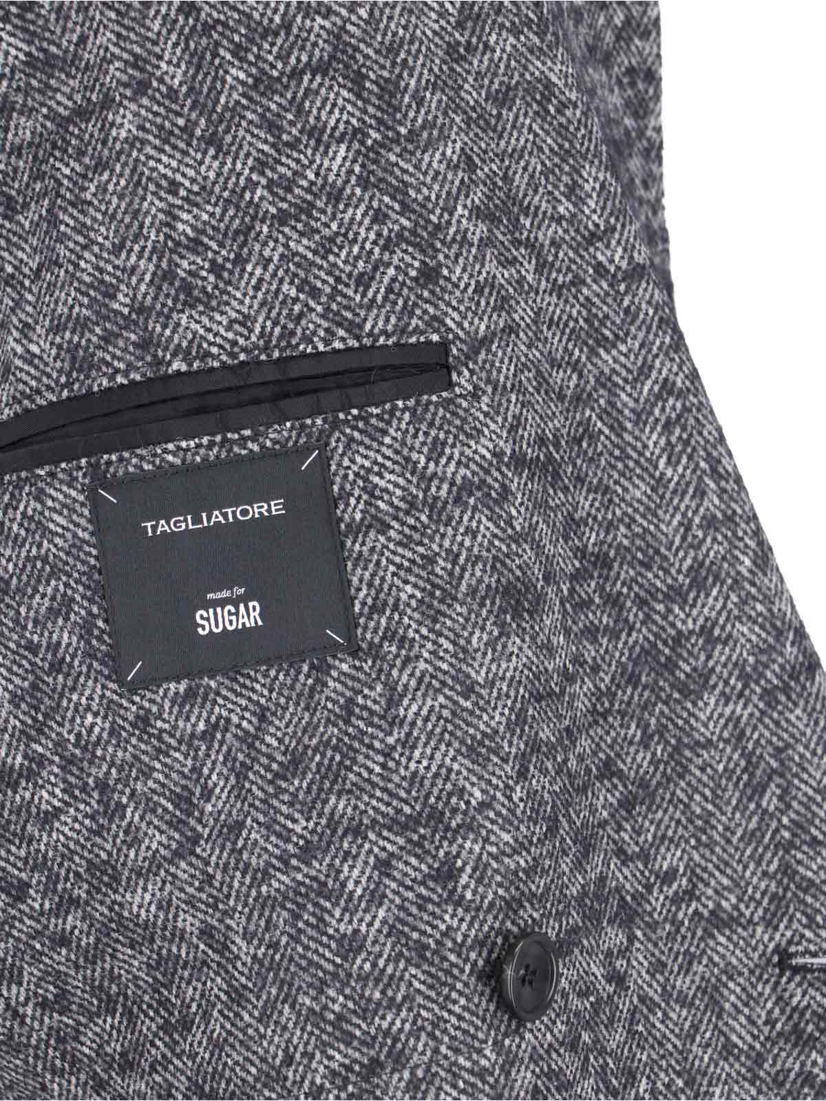 Shop Tagliatore Double-breasted Blazer In Gray