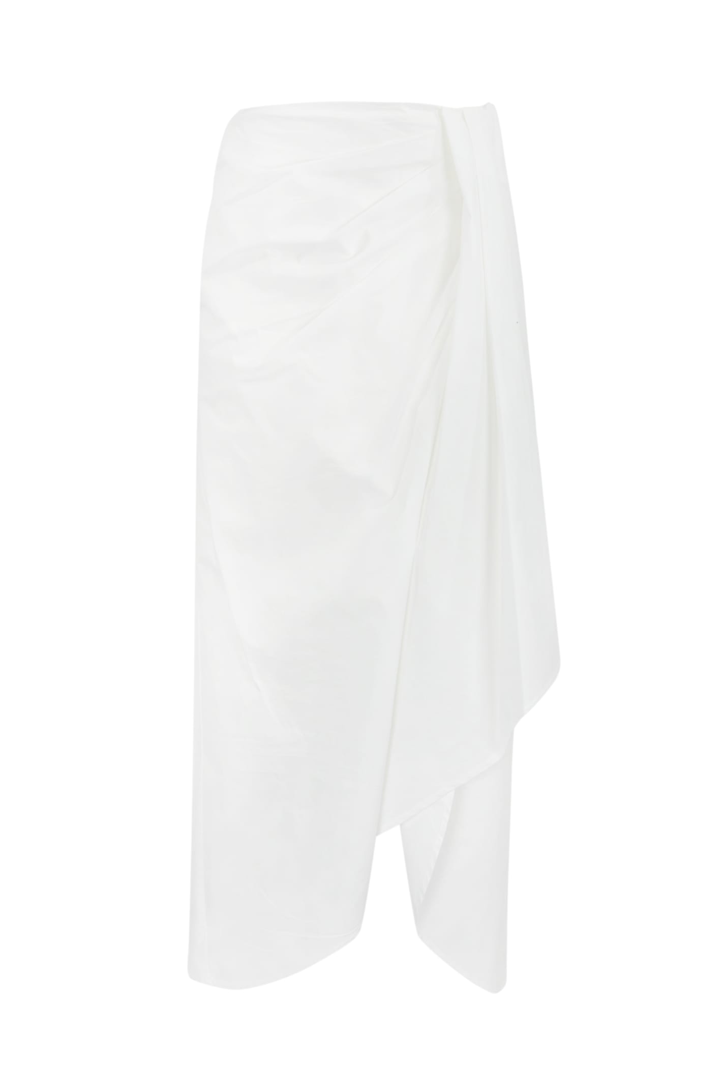 Asymmetric Poplin Skirt