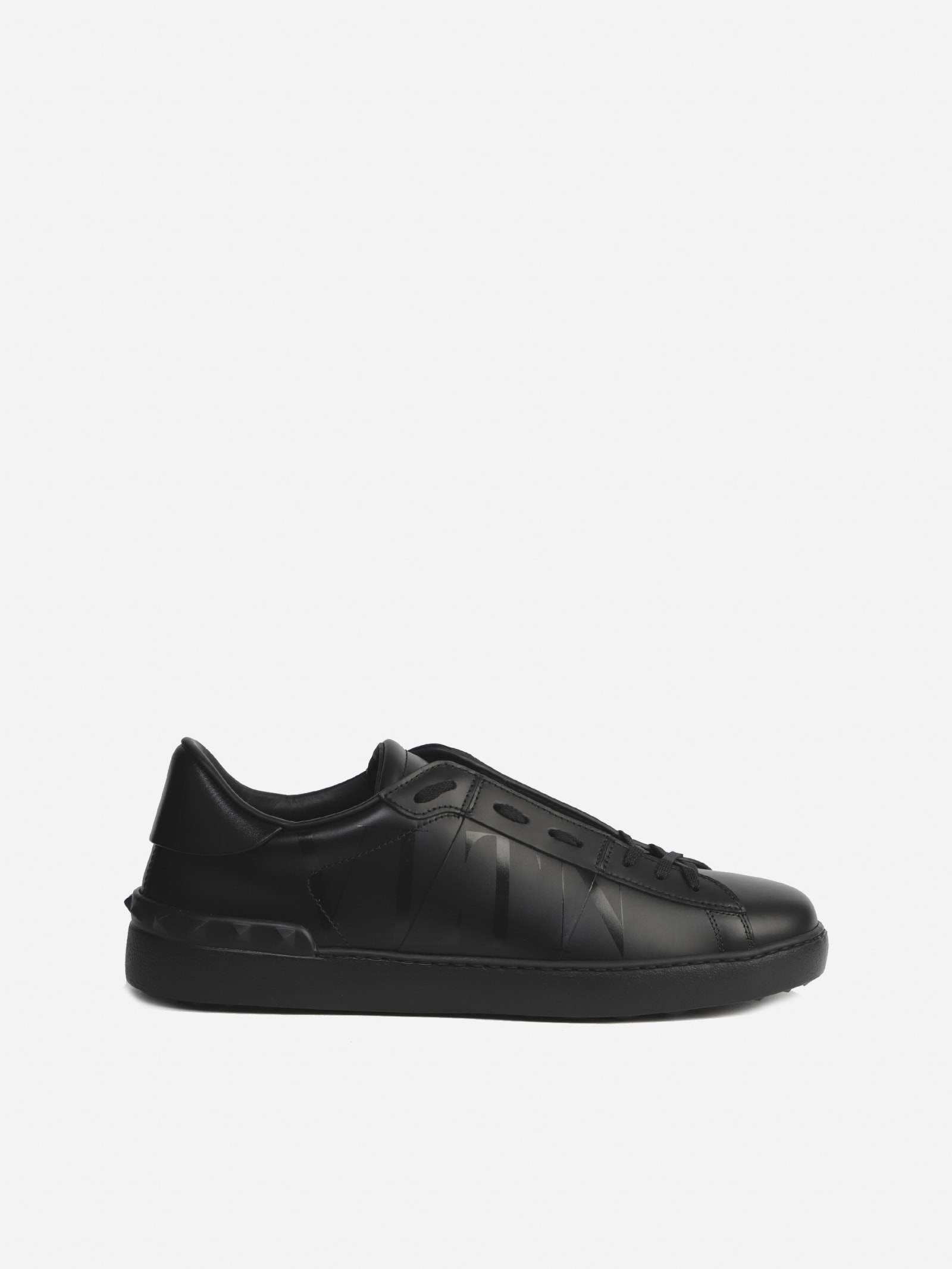 Valentino Garavani Open Sneakers In Smooth Leather With Vltn Print