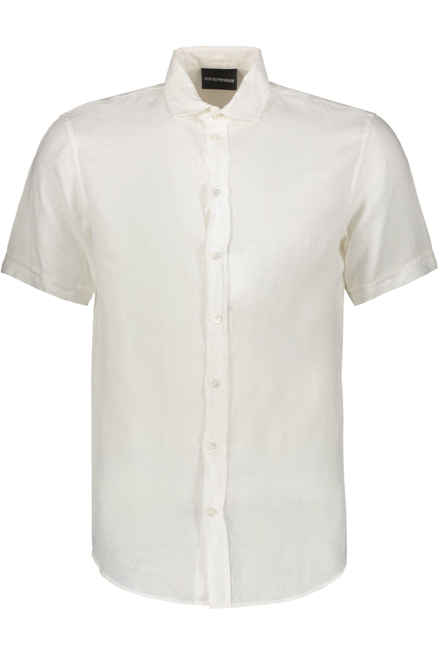 Emporio Armani Linen Shirt In White
