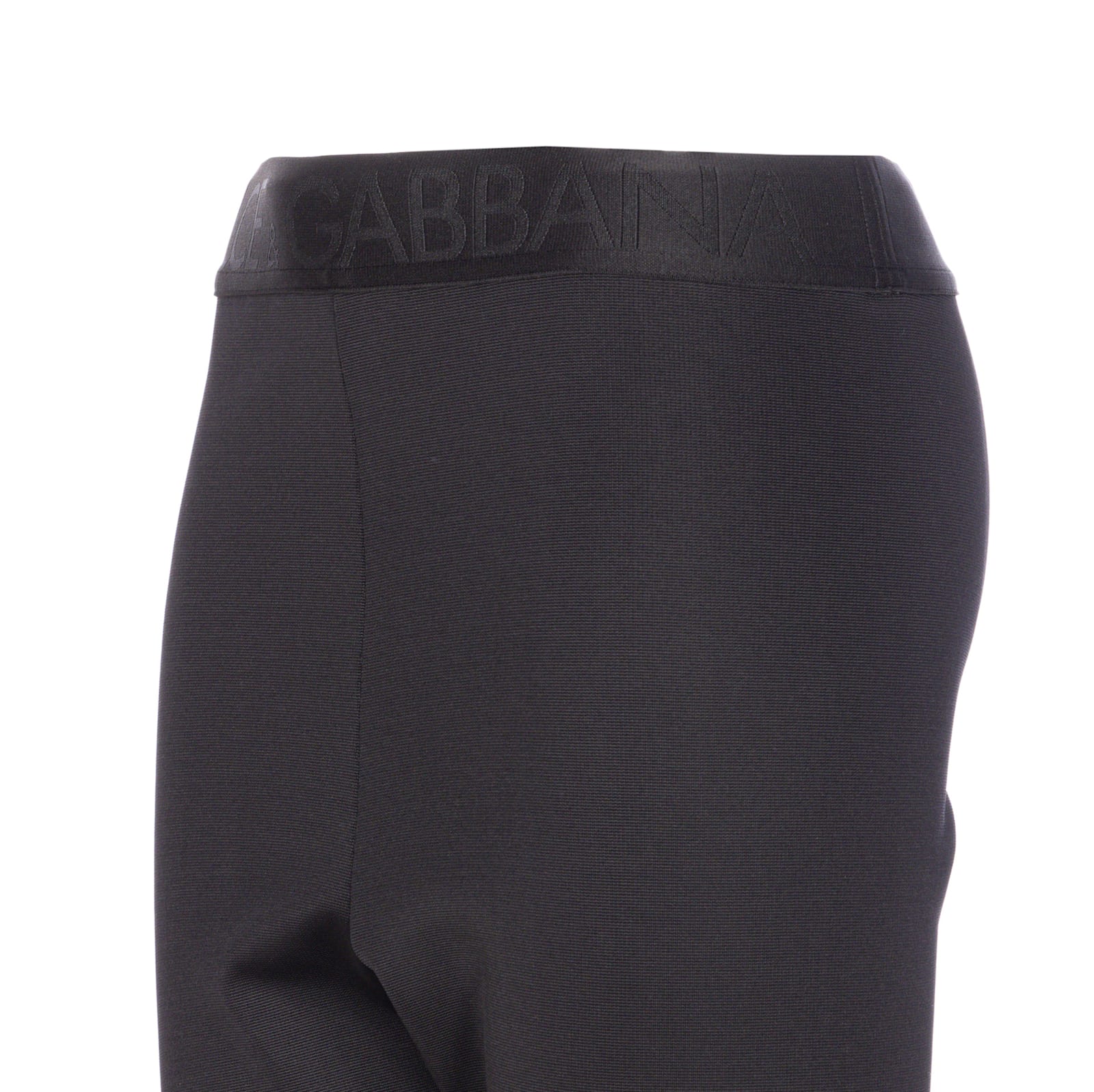 Dolce & Gabbana Elastic Waist Leggings In Black