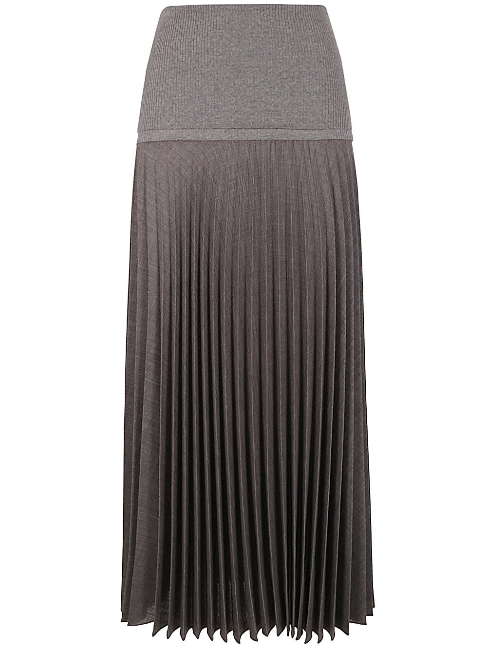 D. Exterior Garze Merinos Plisse Long Skirt