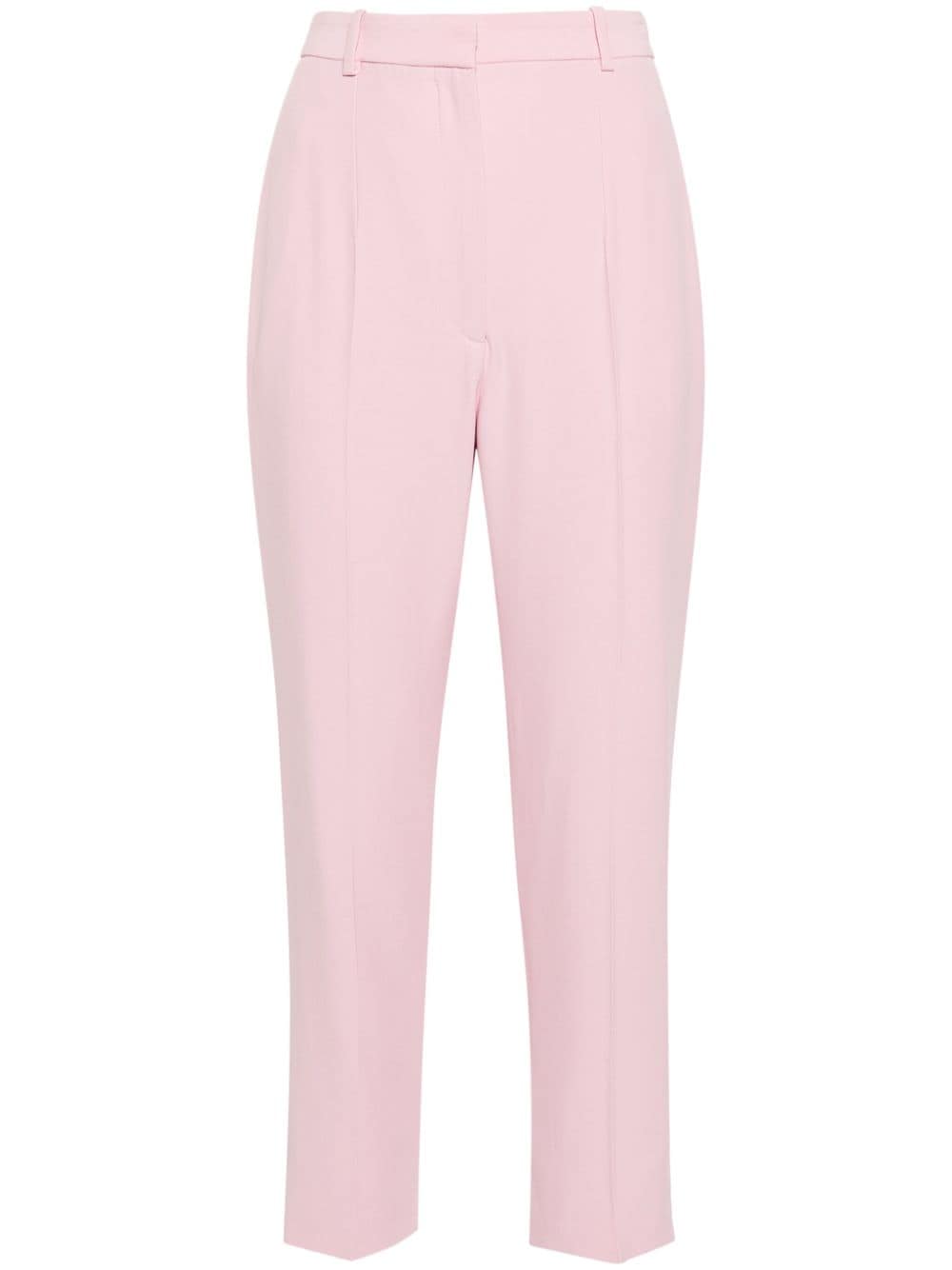 Shop Alexander Mcqueen Tailored Cropped Trousers In Rosa