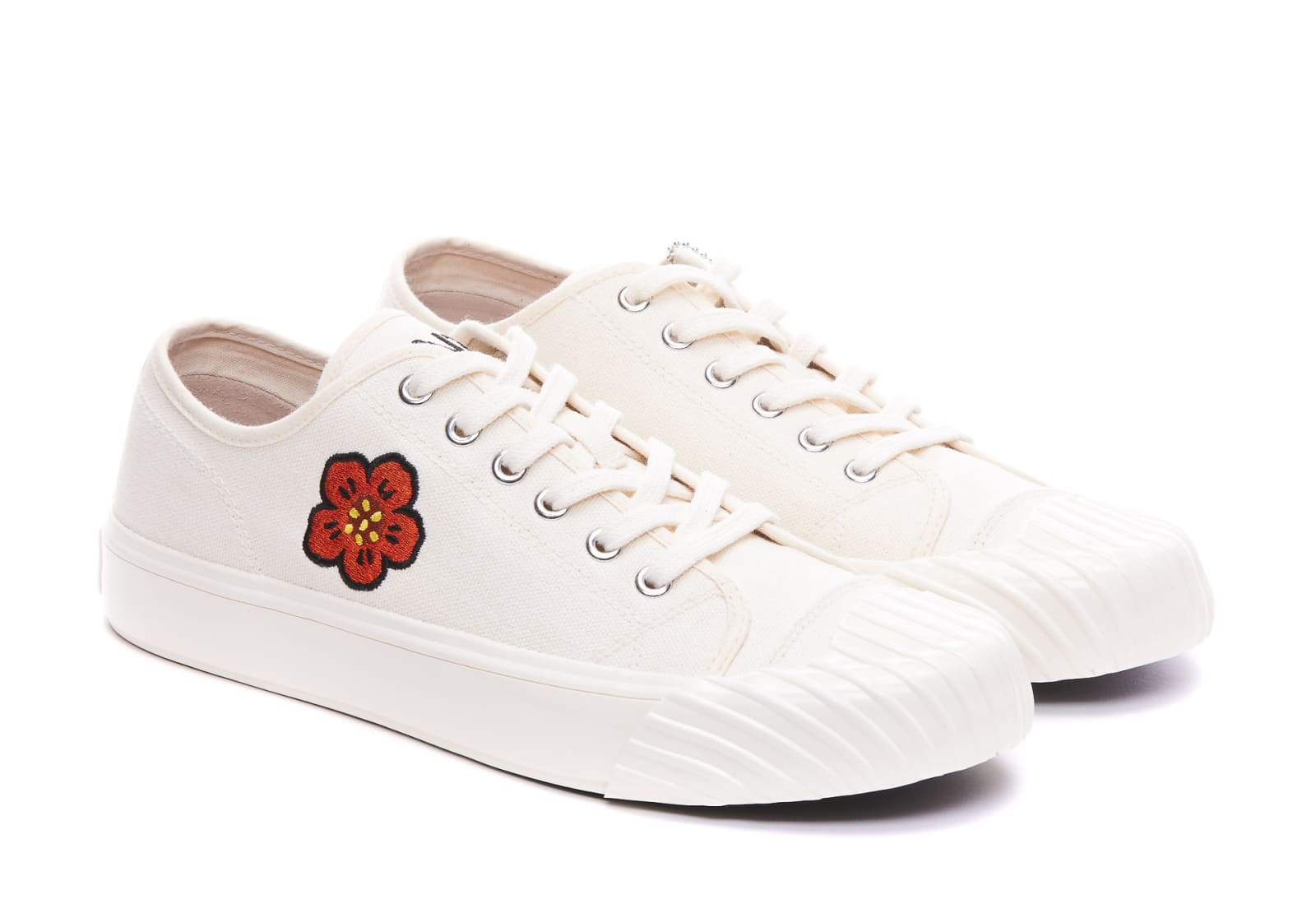 Shop Kenzo Boke Flower Sneakers In White