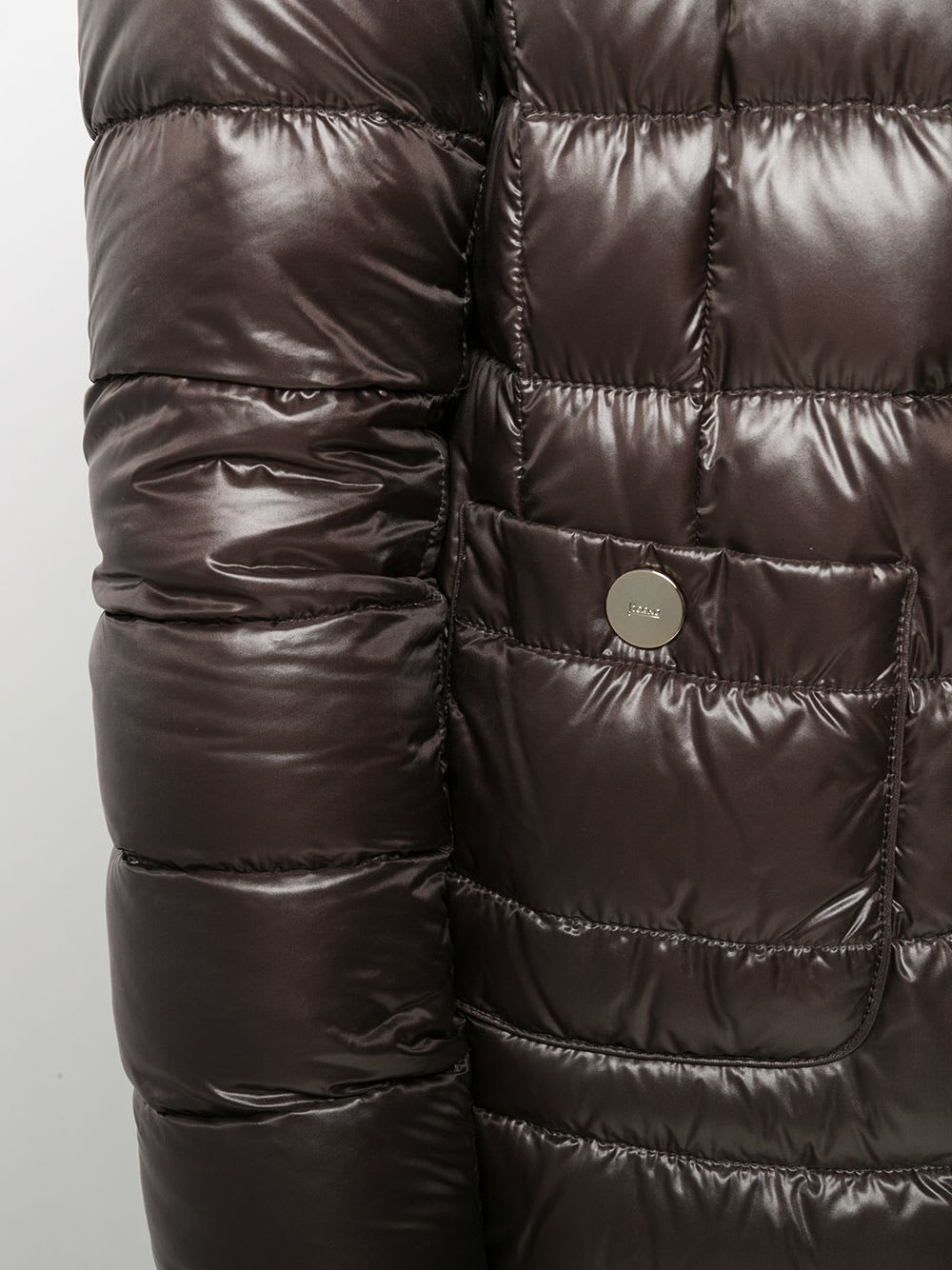 Herno Maria Quilted Down Jacket In Brown