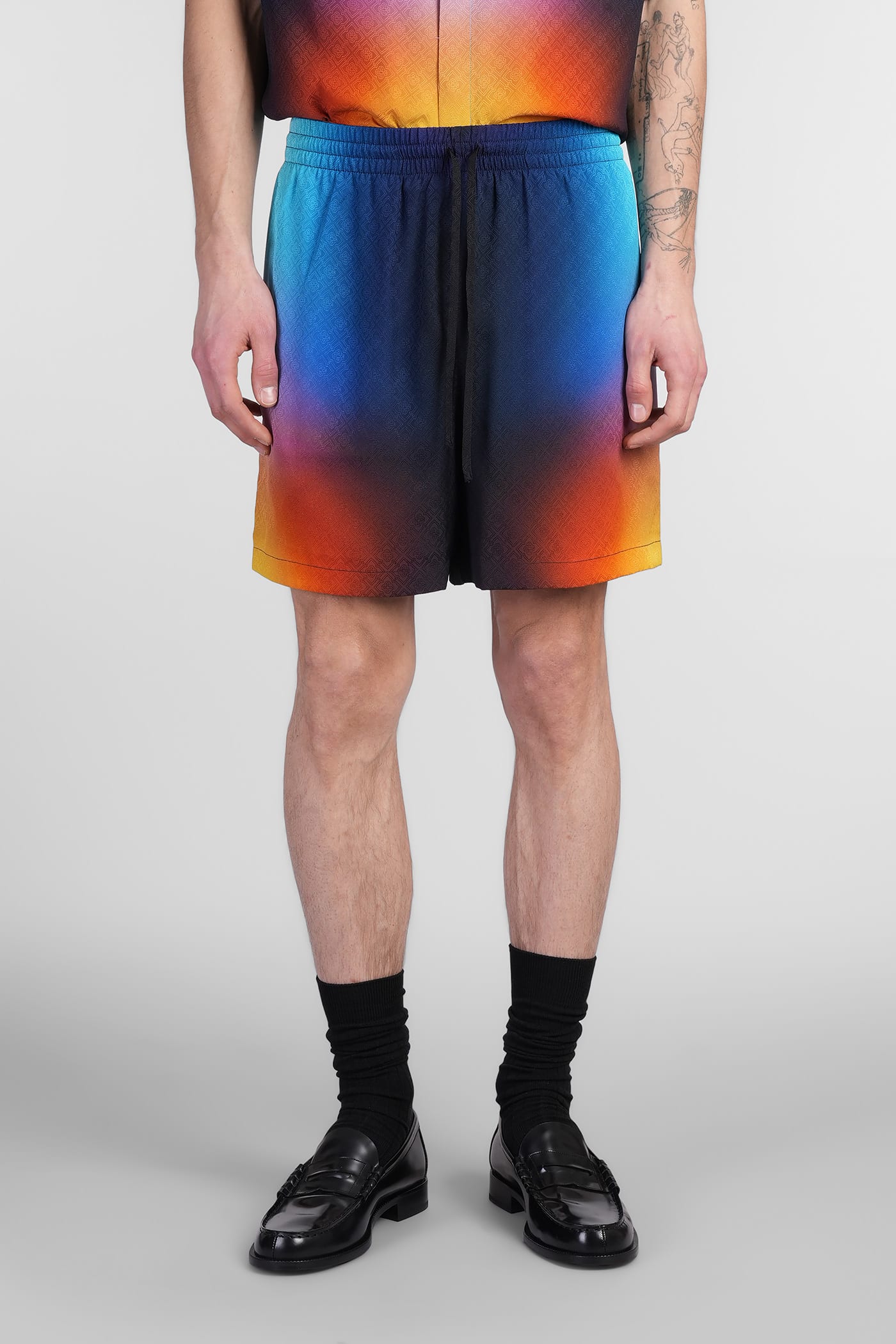 Casablanca Silk Shorts With Polyester Lining