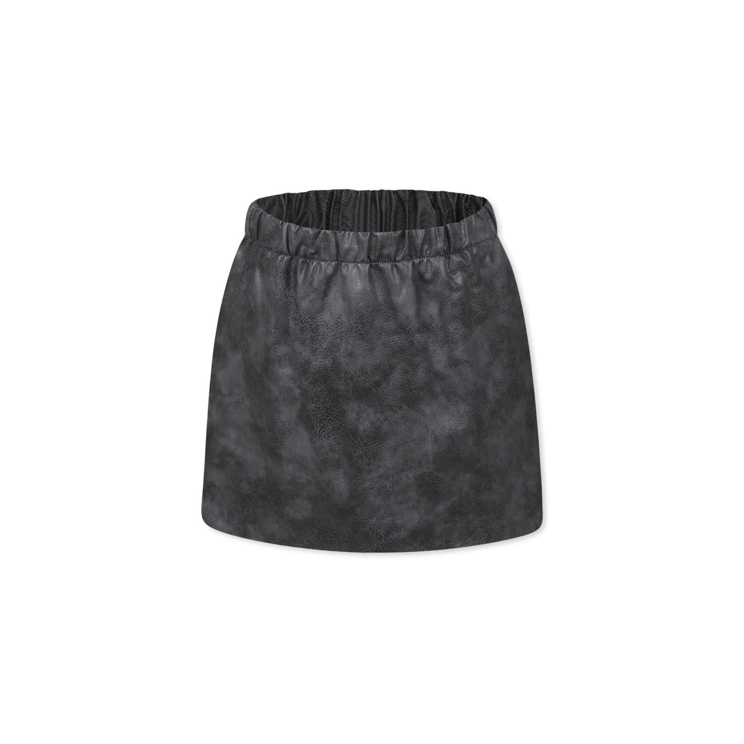 Douuod Elastic Waist Skirt In Grey