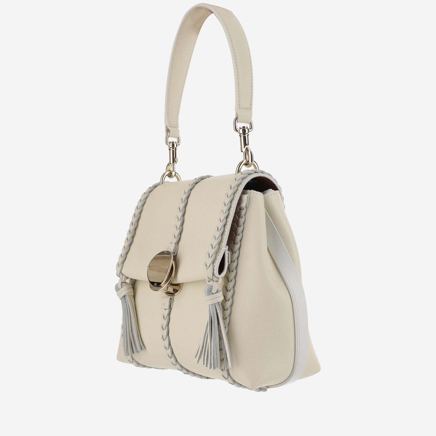 Shop Chloé Small Penelope Shoulder Bag In White