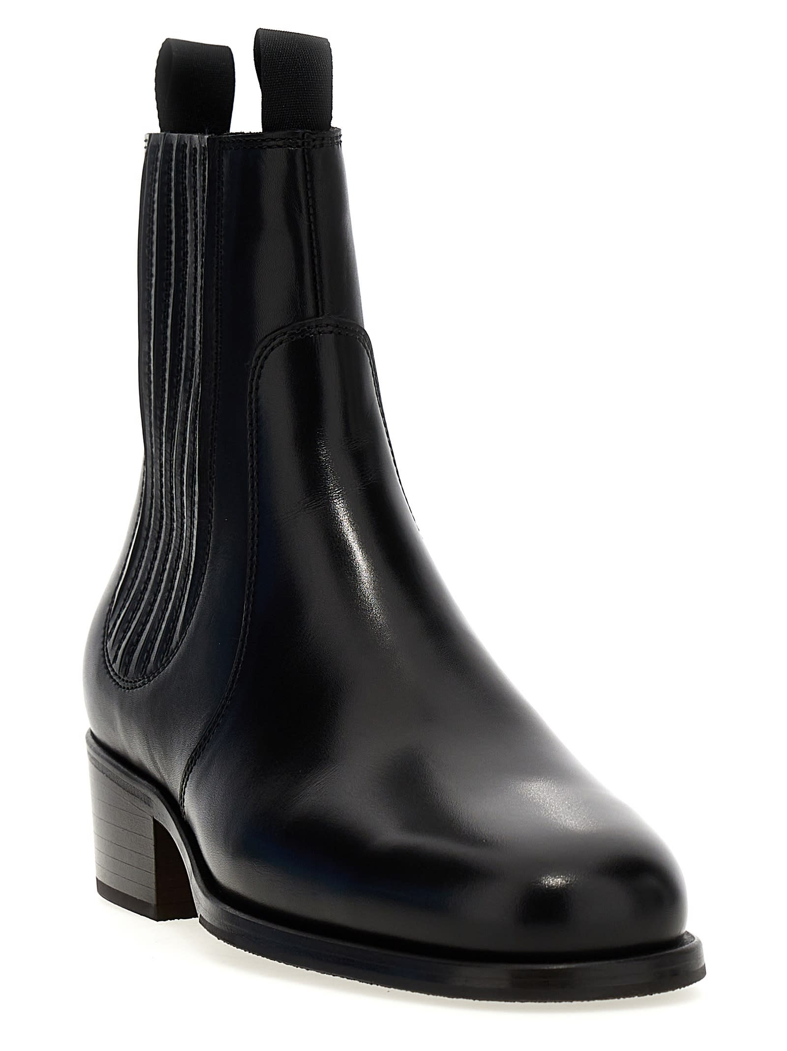 LEMAIRE CHELSEA LEATHER ANKLE BOOTS 