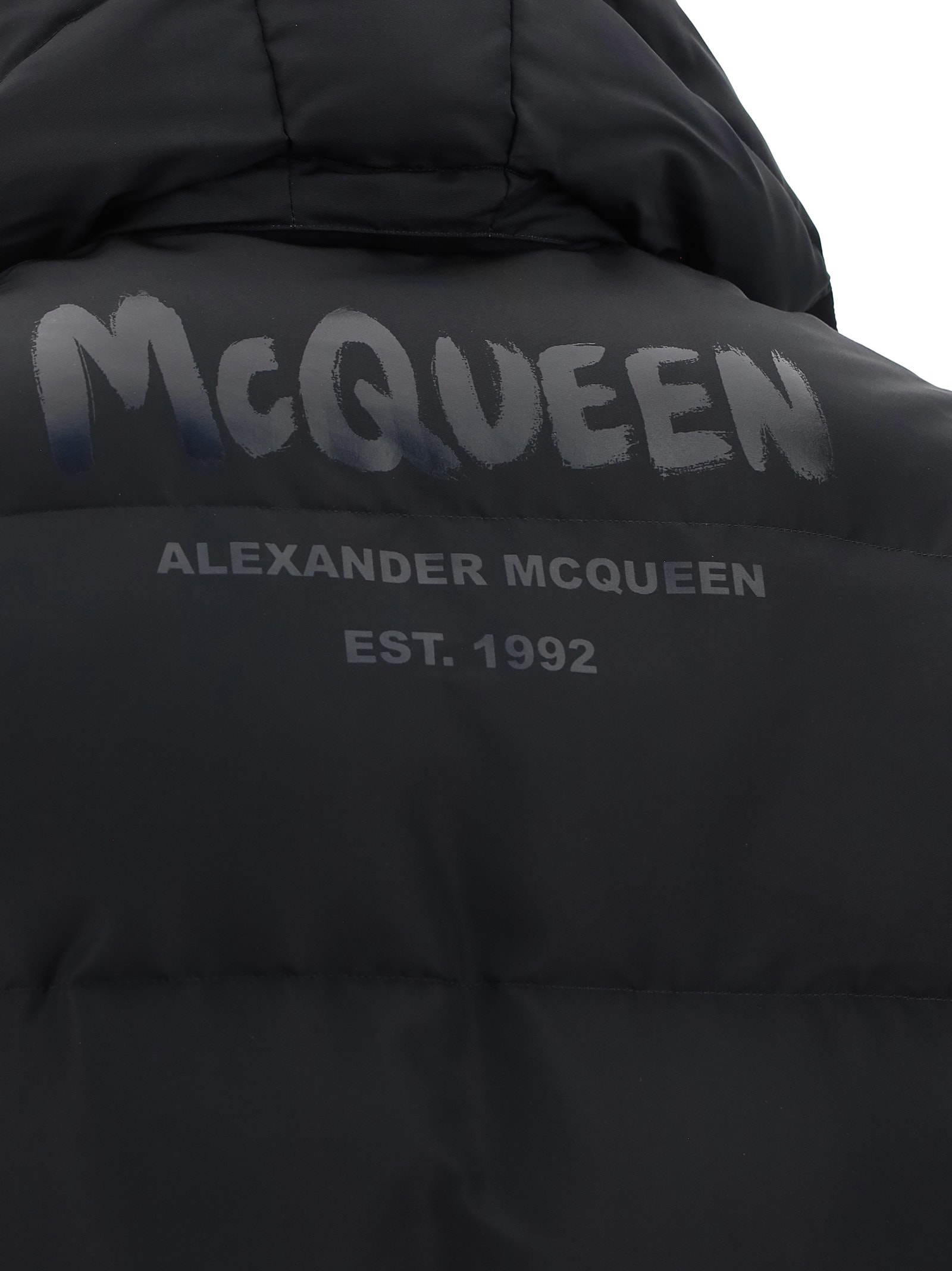Shop Alexander Mcqueen Puffer Jacket In Black