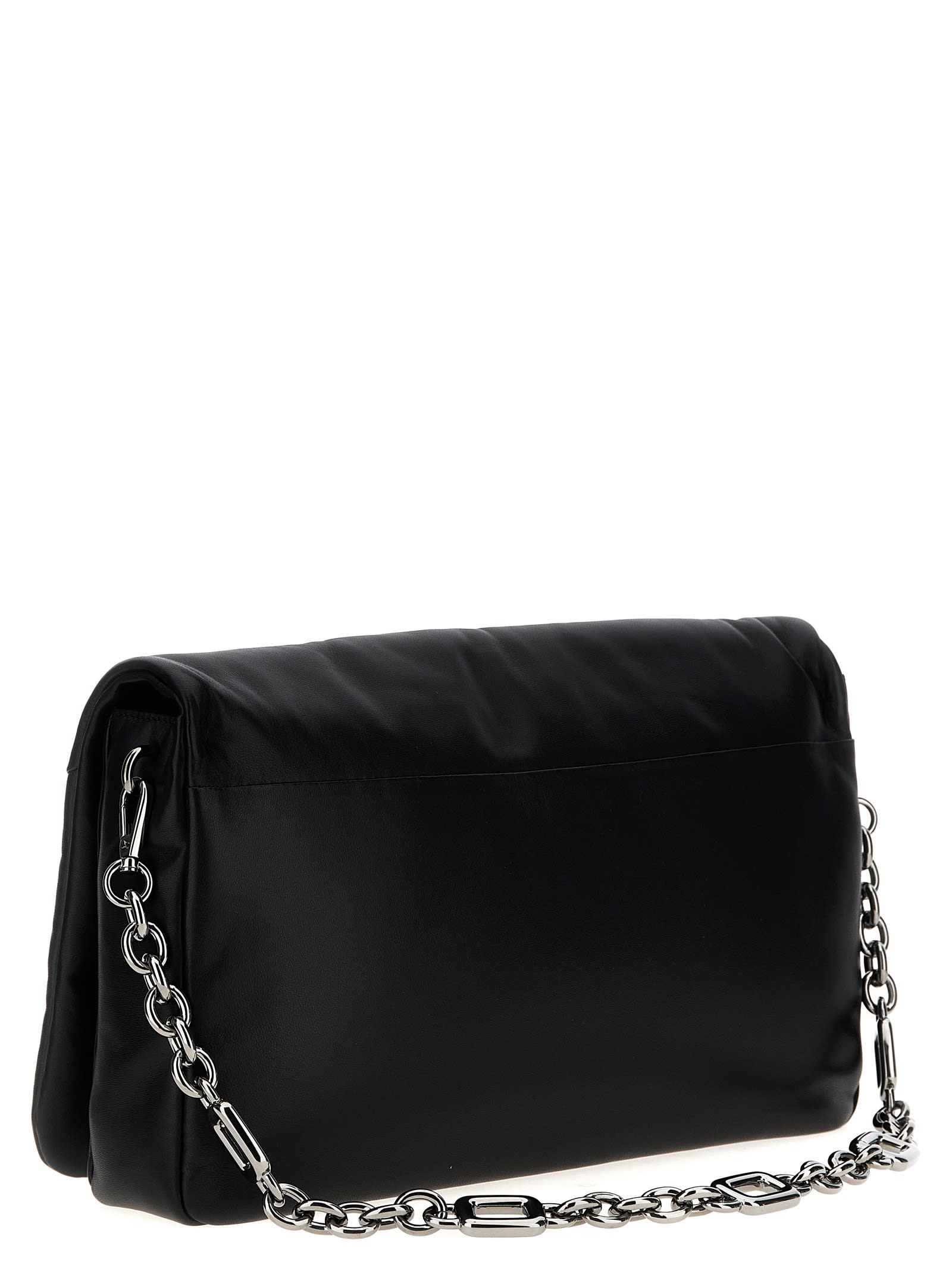 Shop Roger Vivier Viv Choc Large Shoulder Bag In Black