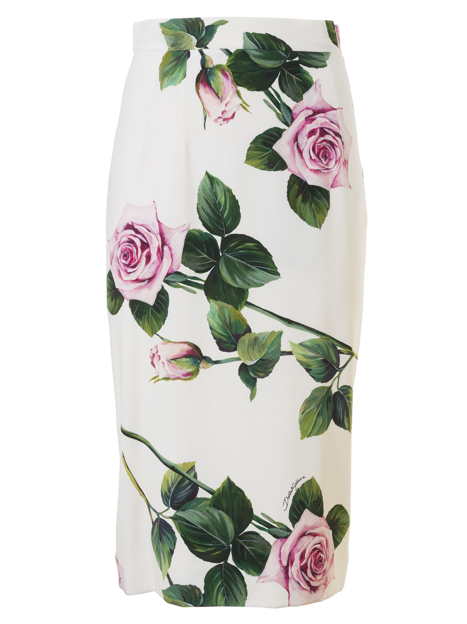 DOLCE & GABBANA FLORAL PRINT PENCIL SKIRT,11211573
