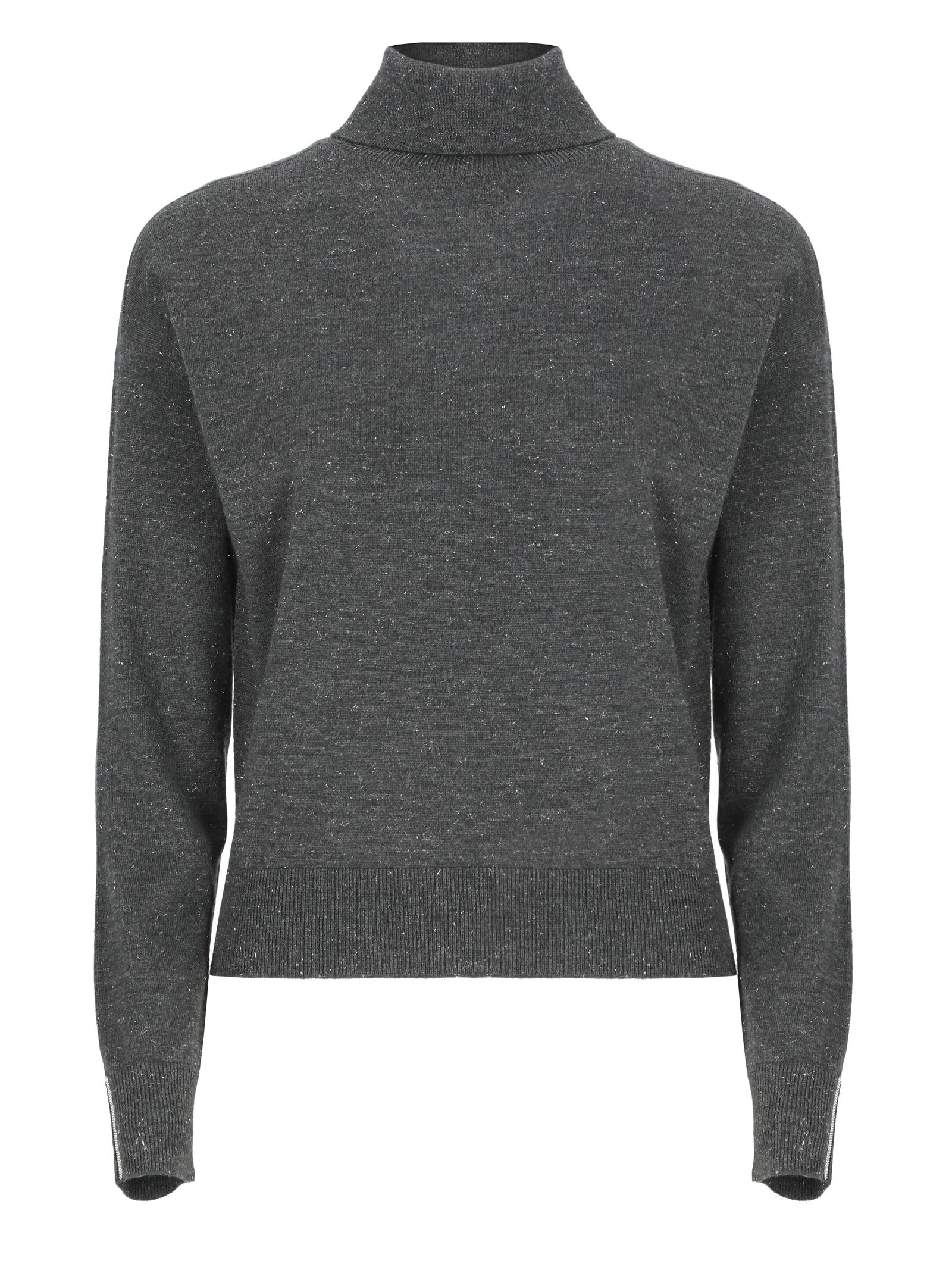 Grey Virgin Wool Blend Sweater