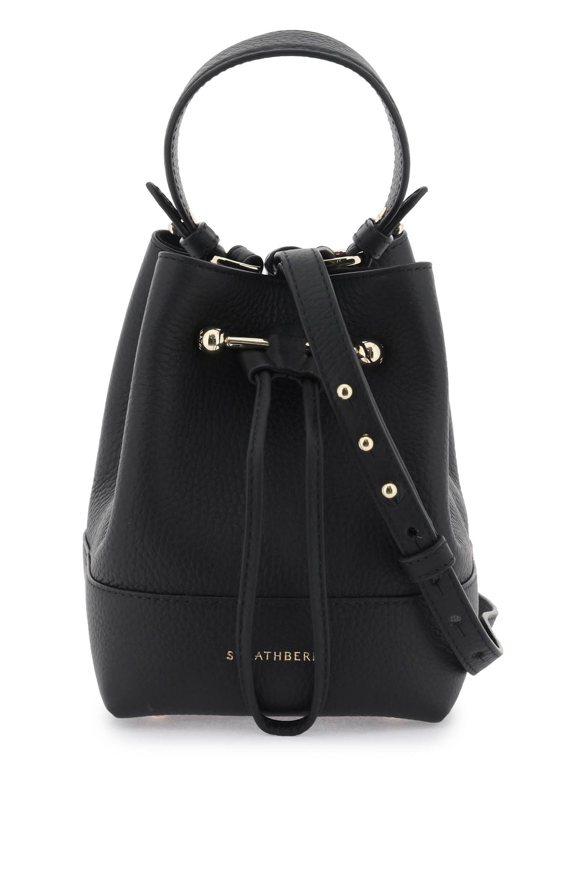 Shop Strathberry Lana Osette Bucket Bag In Black (black)