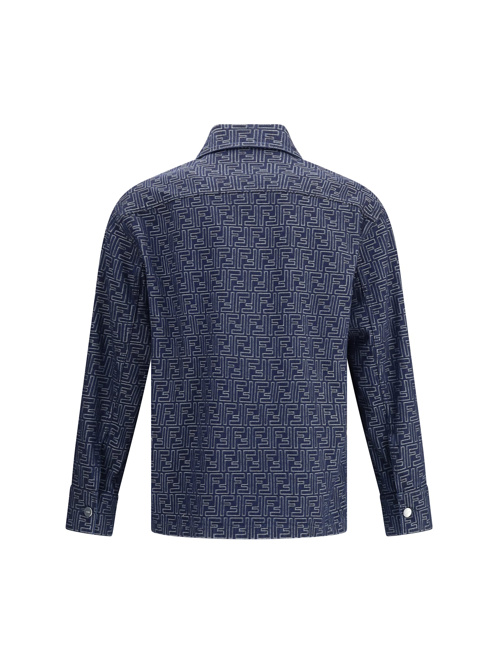 Fendi Denim Ff Jacket In Blue