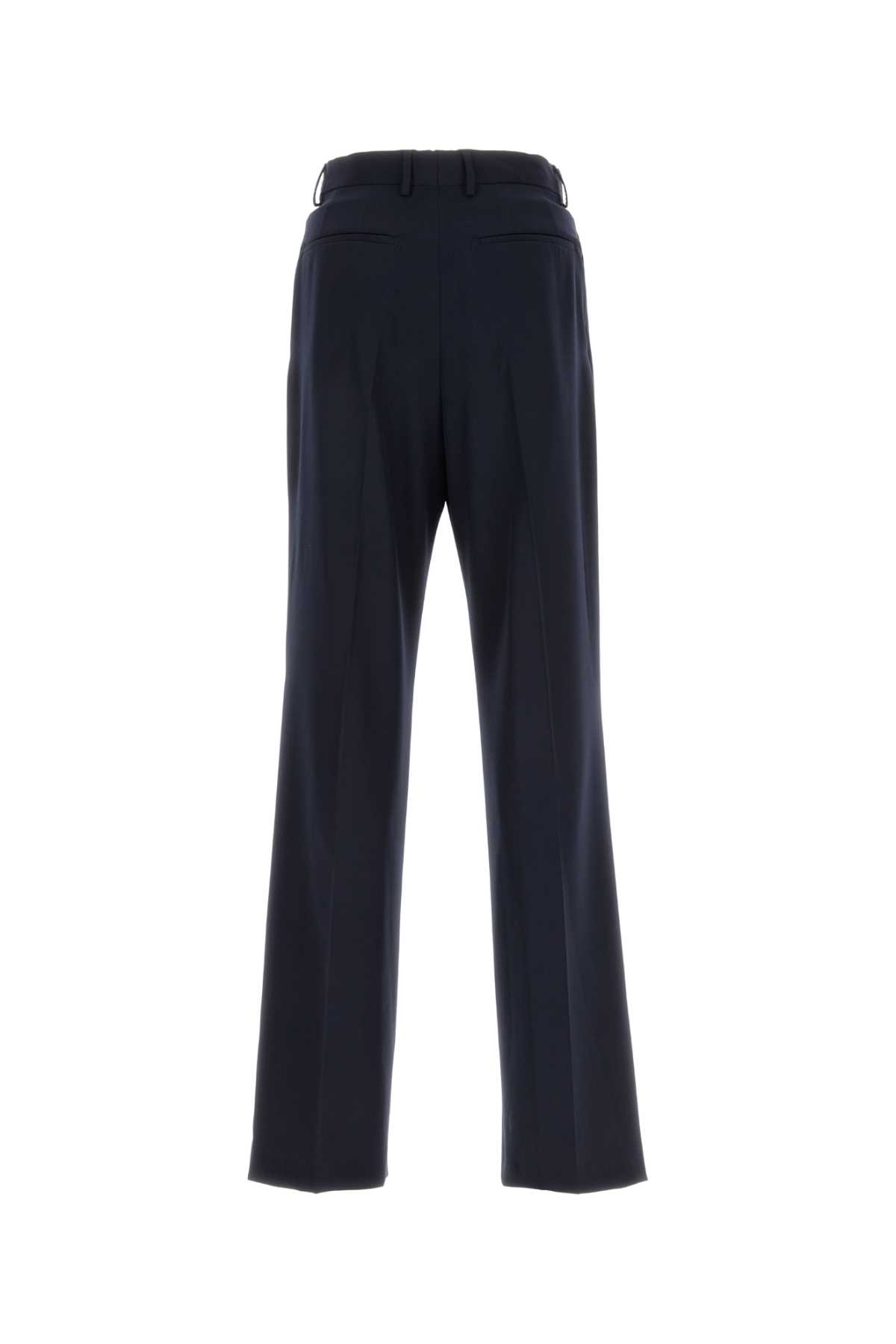 Dries Van Noten Penrud Pinstripe Pleated Wool Trousers In Navy