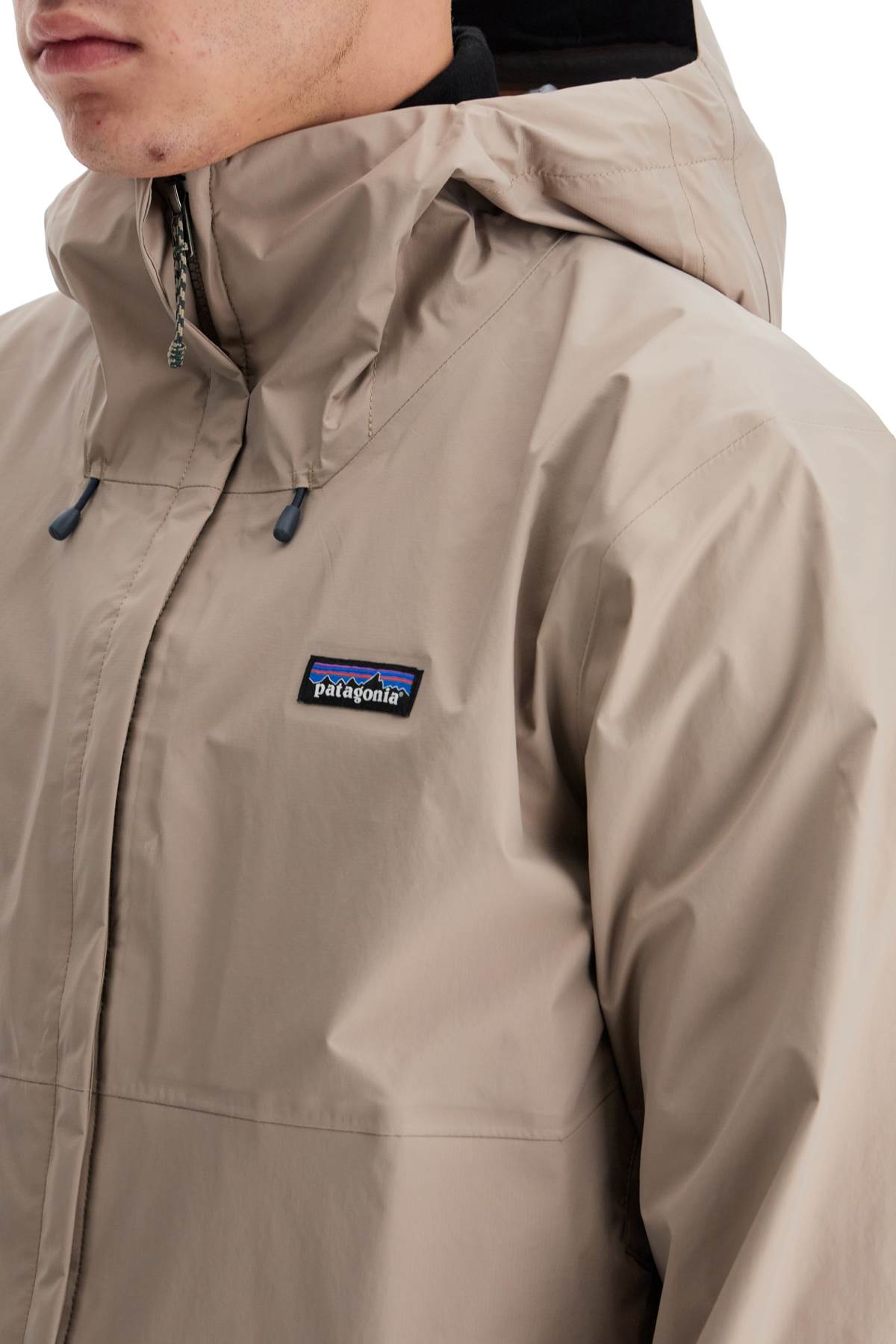 Shop Patagonia Torrentshell 3l Rain In Seabird Grey (beige)