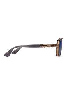 Dita Lxn-evo Navigator Sunglasses In Blue Swirl_yellow Gold