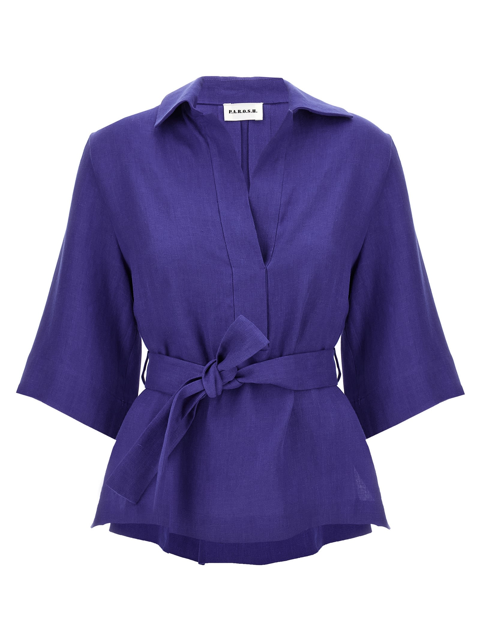 Shop P.a.r.o.s.h Blitz Blouse In Blue