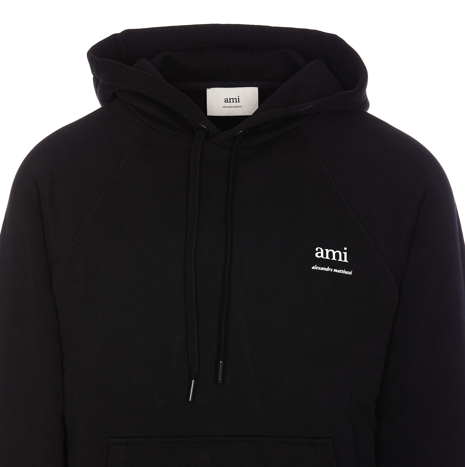 Shop Ami Alexandre Mattiussi Boxy Hoodie In Black