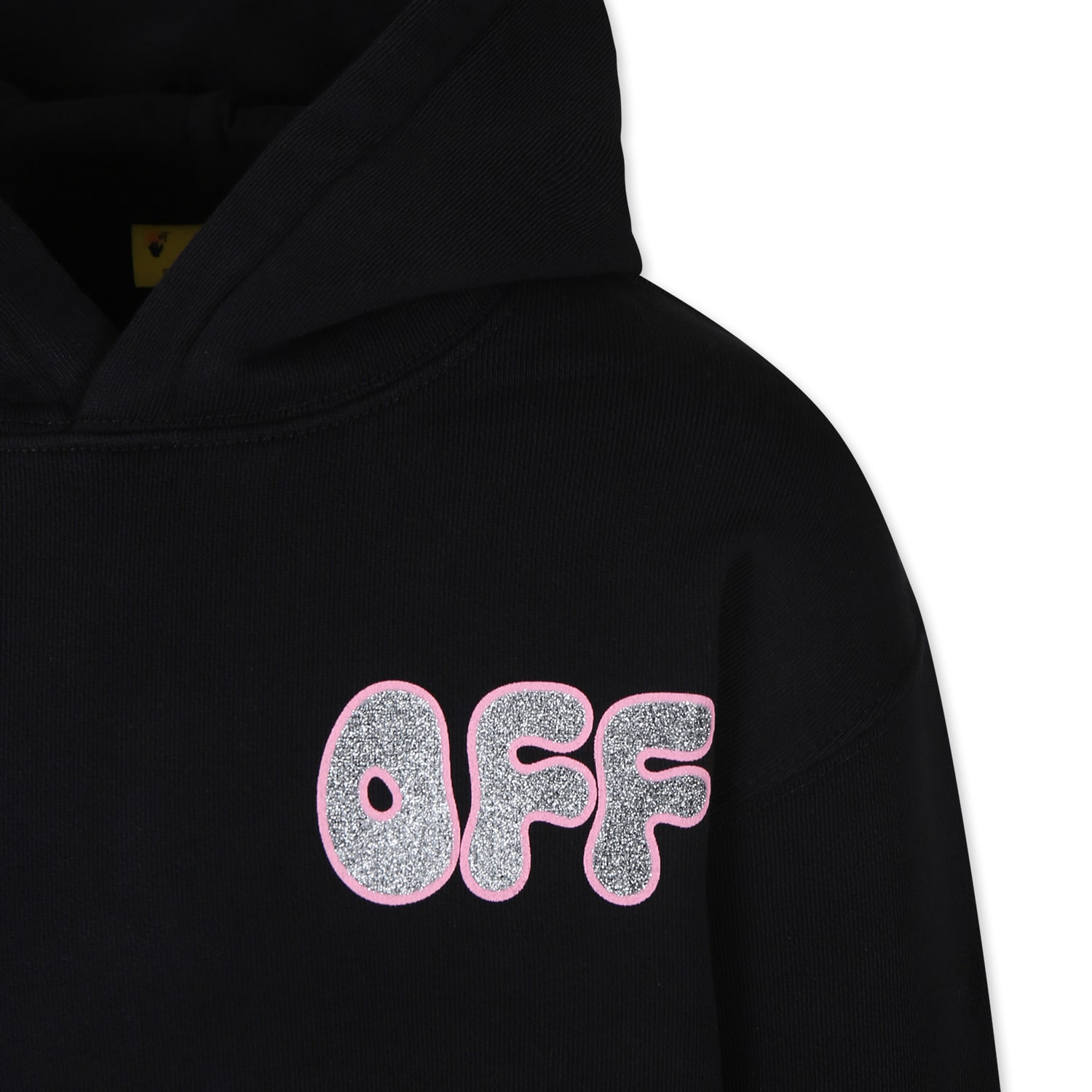 OFF-WHITE BLACK SWEATSHIRT FOR GIRL WITH LOGO 