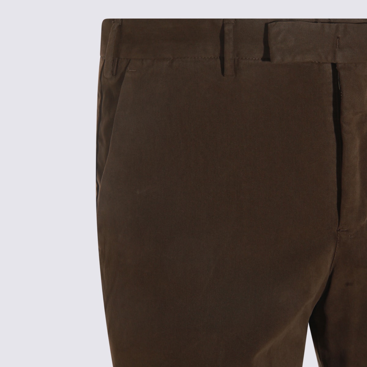 Pt Torino Trousers Back Side Pockets Loops In Brown