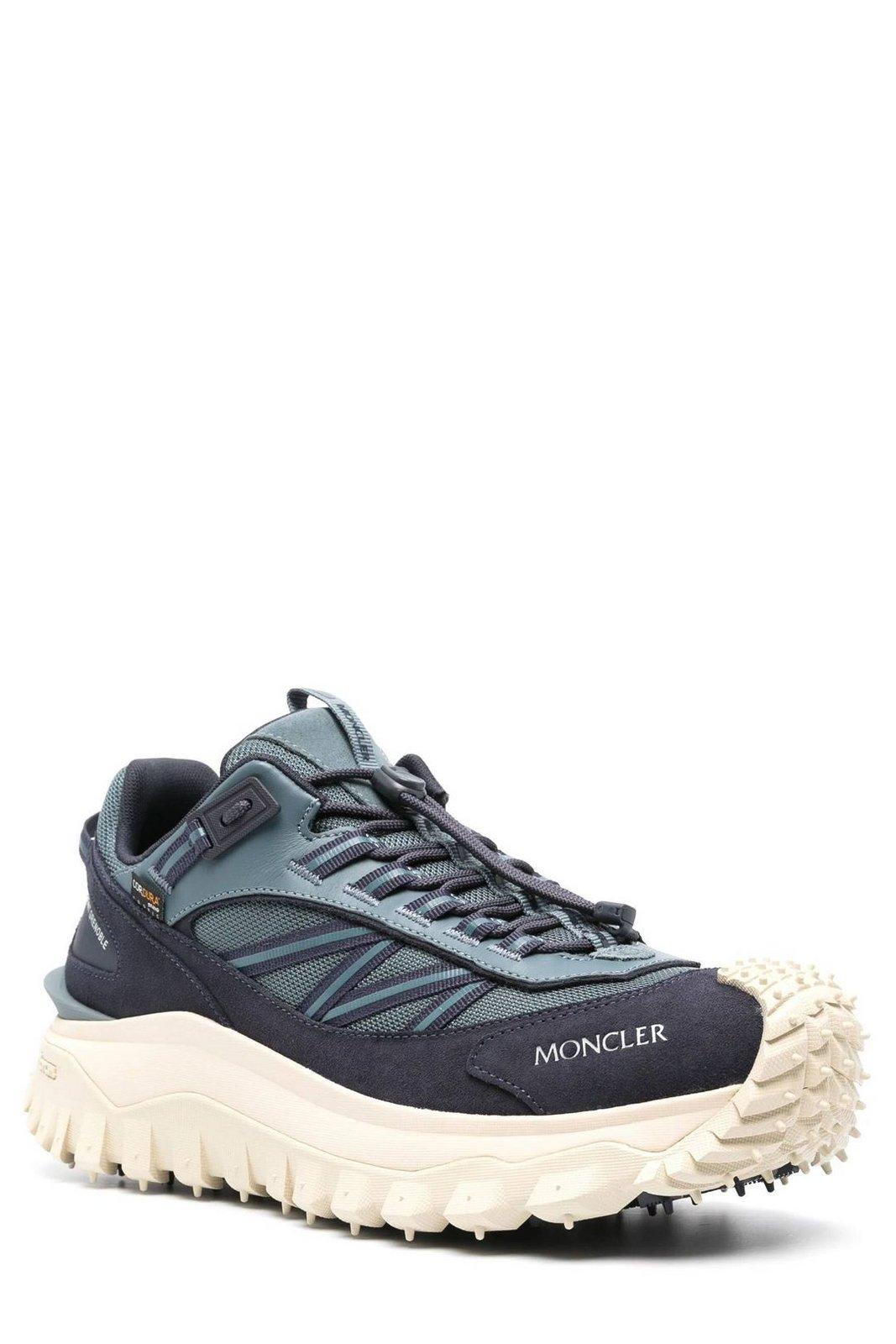 Shop Moncler Trailgrip Lace-up Sneakers In Blue