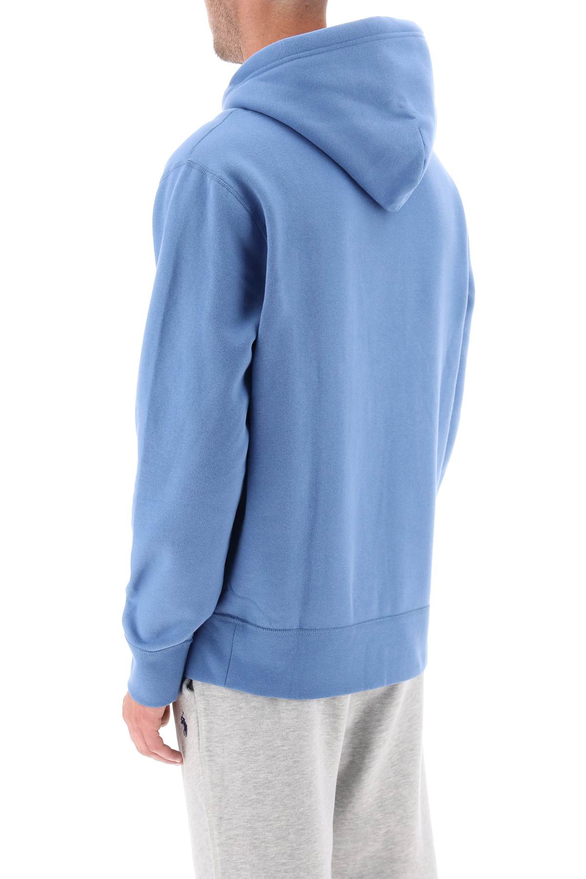 Shop Polo Ralph Lauren Logo Embroidery Sweatshirt In French Blue (light Blue)