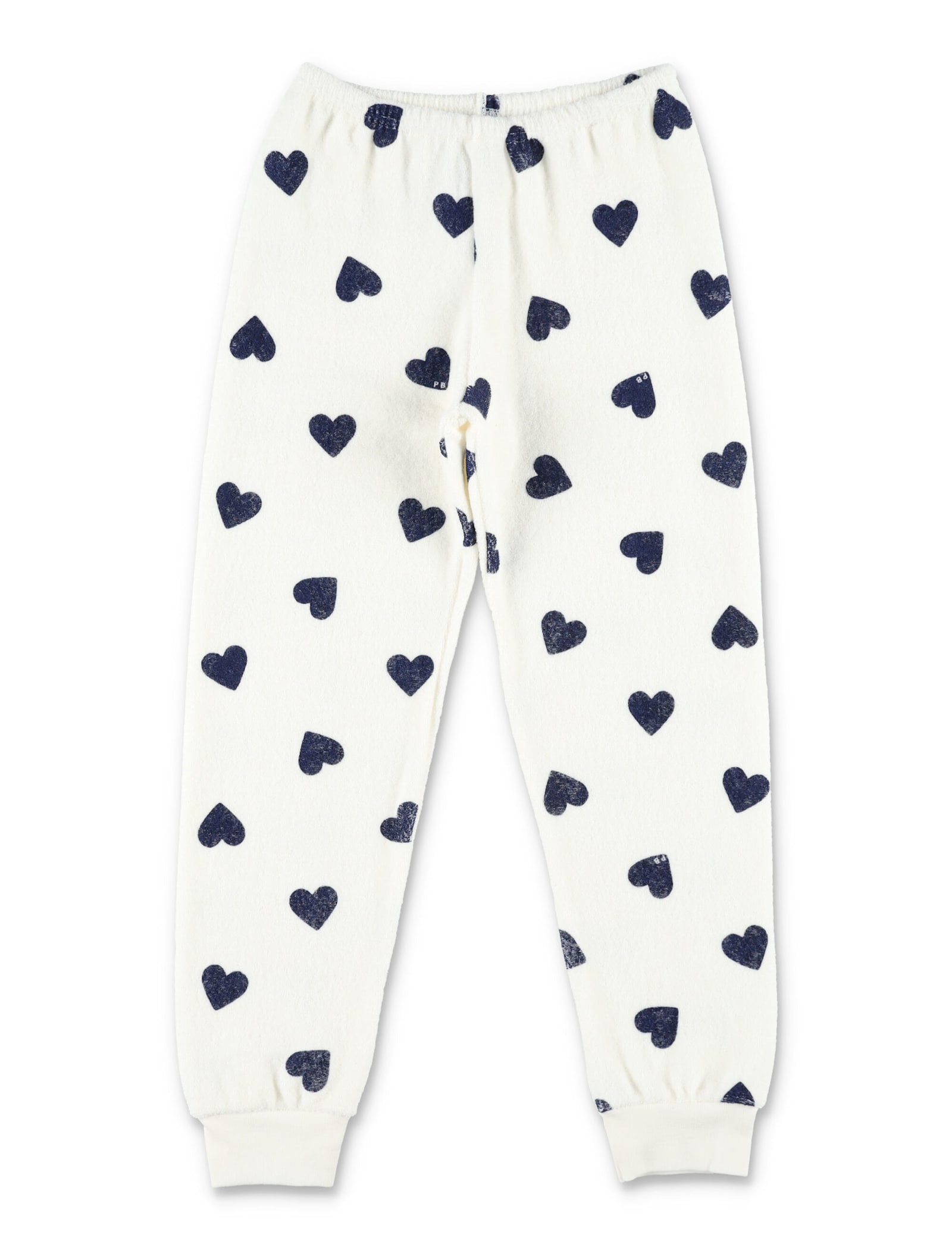 Petit Bateau Cotton Terry Pyjamas With Heart Print In White
