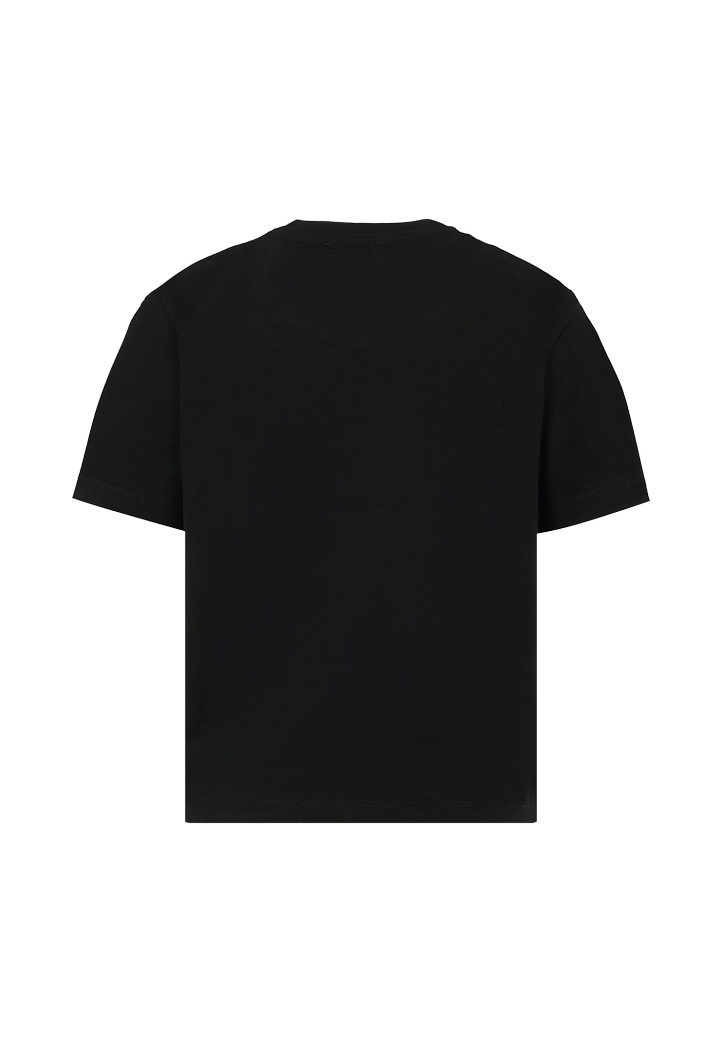 Richmond Black T-shirt For Boy With Grey Logo In Black