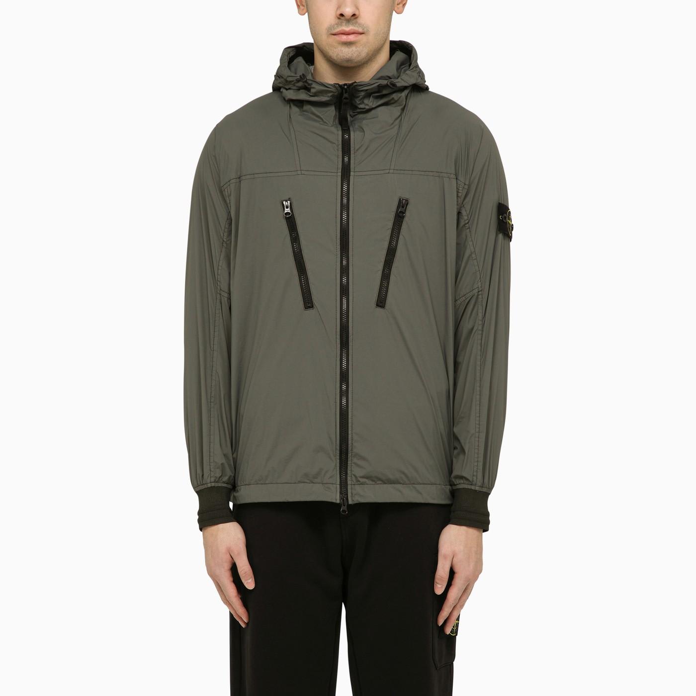 STONE ISLAND MOSS-COLOURED LOGO PACKABLE JACKET