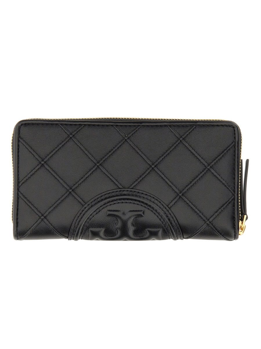 Shop Tory Burch Fleming Wallet In Black