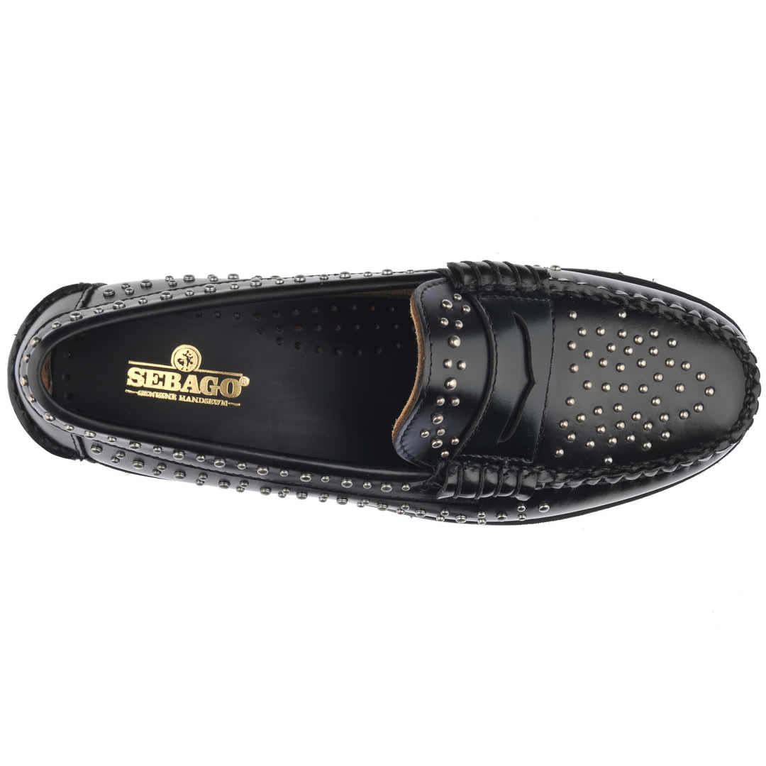 Shop Sebago Dan Lug Studs Woman In Black